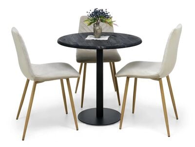 Cafe pyöreä ruokapöytä Ø80 cm musta